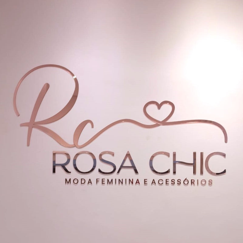 Logo em Acrílico Espelhado 2mm 120x70cm Cores Rose, Prateado e Dourado