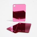 Sua Logo Personalizada em Acrílico Espelhado com Base 2mm Cores Rose, Prateado, Dourado, Lilas, Bronze, Azul, Vermelho