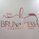 Sua Logo Personalizada em Acrílico Espelhado 2mm 120x70cm Cores Rose, Prateado e Dourado