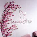 Sua Logo Personalizada em Acrílico Espelhado 2mm 120x70cm Cores Rose, Prateado e Dourado