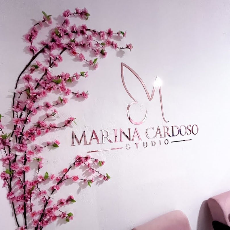 Logo em Acrílico Espelhado 2mm 120x70cm Cores Rose, Prateado e Dourado