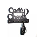 Porta Chaves Cadê a Chave Decorativo de Parede em MDF 6mm