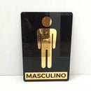 Kit Placa Acrílico Espelhado Para Porta Banheiro Feminino e Masculino - Placa Sinalizadora - Espelhada