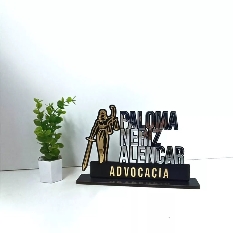 Placa Profissão Personalizada Com Nome Advocacia Advogado (Personalizado)