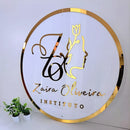 Sua Logo Personalizada em Acrílico Espelhado com Base 2mm Cores Rose, Prateado, Dourado, Lilas, Bronze, Azul, Vermelho