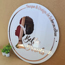 Sua Logo Personalizada em Acrílico Espelhado com Base 2mm Cores Rose, Prateado, Dourado, Lilas, Bronze, Azul, Vermelho