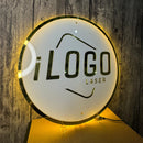 Logo em Acrílico Espelhado Com LED Personalizada base 2mm Cores Rose, Prateado, Dourado, Lilas