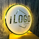 Logo em Acrílico Espelhado Com LED Personalizada base 2mm Cores Rose, Prateado, Dourado, Lilas