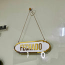 Placa de Aberto/Fechado em Acrílico Espelhado de Dupla Face